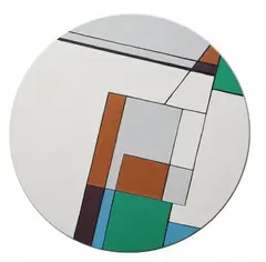 Henryk Stażewski, Bez tytułu, 1973, 1973, akryl, płyta, średnica 39