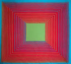 Richard Anuszkiewicz, Flaga, ok. 1968, 1968, filc, aluminium