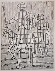 Jerzy Panek, Don Kichot V, 1958, 1958, drzeworyt, papier