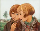 Wlastimil Hofman, Dziewczynki, olej, sklejka