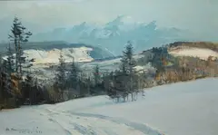 Henryk Baranowski, Tatry, 1976 r., 1976, olej, płótno, 55