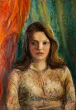 Irena Weiss zw. Aneri, Portret dziewczyny, olej, tektura