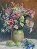 Martwa natura by Feliks Kazimierz Wygrzywalski, olej, płyta, 63, sold Oct 2025