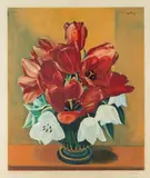 Moïse Kisling, Tulipany, litografia barwna, papier