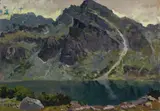 Stanisław Gałek, Morskie oko, olej, tektura