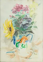 Maja Berezowska, Róża, 1970 r., 1970, akwarela, papier, 49