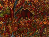 Ludwik Holesz, Kompozycja z dinozaurami, 1968, 1968, olej, płótno