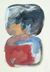 Jan Berdyszak, Z cyklu Koła Podwójne, akwarela, tempera, papier