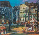 Jan Szancenbach, Le carrousel, z cyklu Montmartre, 1992 r.