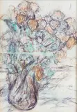 Kwiaty w wazonie, 1964 r. by Hanna Rudzka-Cybisowa, 1964, sold Sep 2025