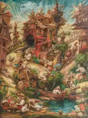 Włodzimierz Szpinger, Antropolis, olej, płótno