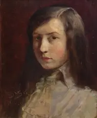 Jan Styka, Portret młodzieńca, olej, płótno naklejone na płytę