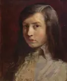 Jan Styka, Portret młodzieńca, olej, płótno naklejone na płytę