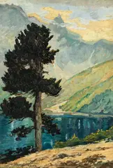 Max Hanemann, Morskie Oko, olej, tektura