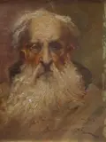 Leonard Winterowski, Starzec, 1897 r., 1897, olej, płótno, tektura