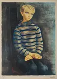 Moïse Kisling, Portret chłopca, litografia, papier