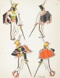 Zofia Stryjeńska, Zbójnicy z Tatr, litografia, papier, 48