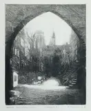 Alina Jackiewicz-Kaczmarek, Gdańsk - Brama Mariacka, 1991, 1991, akwaforta, papier, 26