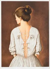 Rafał Olbiński, She stoops to folly, inkografia, papier