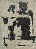 Józef Szajna, Obraz biało - czarny, 1964, 1964, olej, płyta