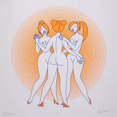 Maurycy Gomulicki, Trzy gracje, 2021, 2021, serigrafia, papier