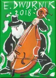 Edward Dwurnik, Kontrabasista, 2018, 2018, akryl, płótno