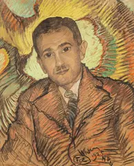 Stanisław Ignacy Witkiewicz, Portret przyjaciela – Bogdana Donigiewicza, 1925 r., 1925, pastel, papier jasnobrązowy