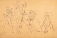 Jan Matejko, Scena humorystyczna. Błazenada, ołówek, papier