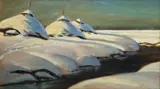 Zygmunt Józefczyk, Zima, 1929 r., 1929, olej, sklejka