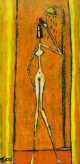 Małgorzata Stępniak, Prysznic, 2001 r., 2001, olej, płótno