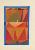 Kompozycja, lata 50/60 XX w. by Jerzy Nowosielski, akwarela, papier, 29, sold Apr 2025