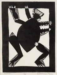 Jan Dobkowski, Pchłaa, 1963, 1963, drzeworyt, papier, 27