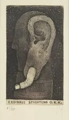 Stasys Eidrigevičius, Exlibris Stichting O.K.K., akwaforta, papier
