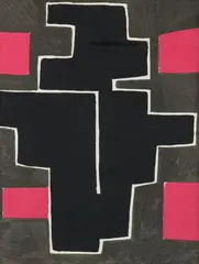 Józef Jarema, Kompozycja, 1955, 1955, technika mieszana, papier