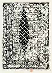 Lucjan Mianowski, Ptak, 1957, 1957, drzeworyt, papier