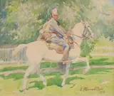 Zygmunt Rozwadowski, Legionista 1 PU Beliny Prażmowskiego, 1917, 1917, akwarela, papier, 27