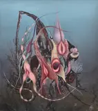 Paweł Matyszewski, Kompozycja biologiczna 7, 2020, 2020, olej, płótno