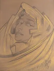 Stanisław Ignacy Witkiewicz, Portret Anny M., IX 1931, pastel, papier szary, 64