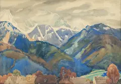 Henryk Uziemblo, Zakopane. Jesienią w Tatrach, 1916 r., 1916, akwarela, papier