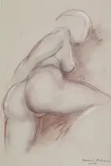 Ryszard Piotrowski, Akt kobiecy, 2005 r., 2005, pastel, ołówek, papier