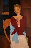 Roman Zakrzewski, Modelka z błękitnym szalem, 1999 r., 1999, olej, płótno