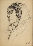Zdzisław Lachur, Żydówka, piórko, tusz, papier, 26