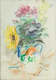 Maja Berezowska, Róża, 1970 r., 1970, akwarela, papier, 49