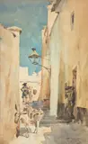 Julian Fałat, Miasteczko hiszpańskie (Toledo), ok. 1884 r.