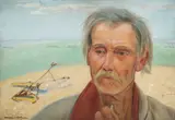 Wlastimil Hofman, Wędrowiec, olej, sklejka, 34