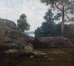 Józef Rapacki, Pejzaż, 1902 r., 1902, olej, płótno