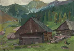 Stanisław Kamocki, Hala Jaworzynka, 1931 r., 1931, olej, tektura