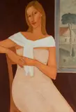 Roman Zakrzewski, Modelka przy oknie, 2012 r., 2012, olej, płótno