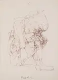 Bez tytułu, 1988 by Zdzisław Beksiński, 1988, flamaster, papier, sold Feb 2025