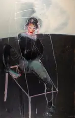 Henryk Cześnik, Sala nr 37, 1993, 1993, technika mieszana, kolaż, płótno